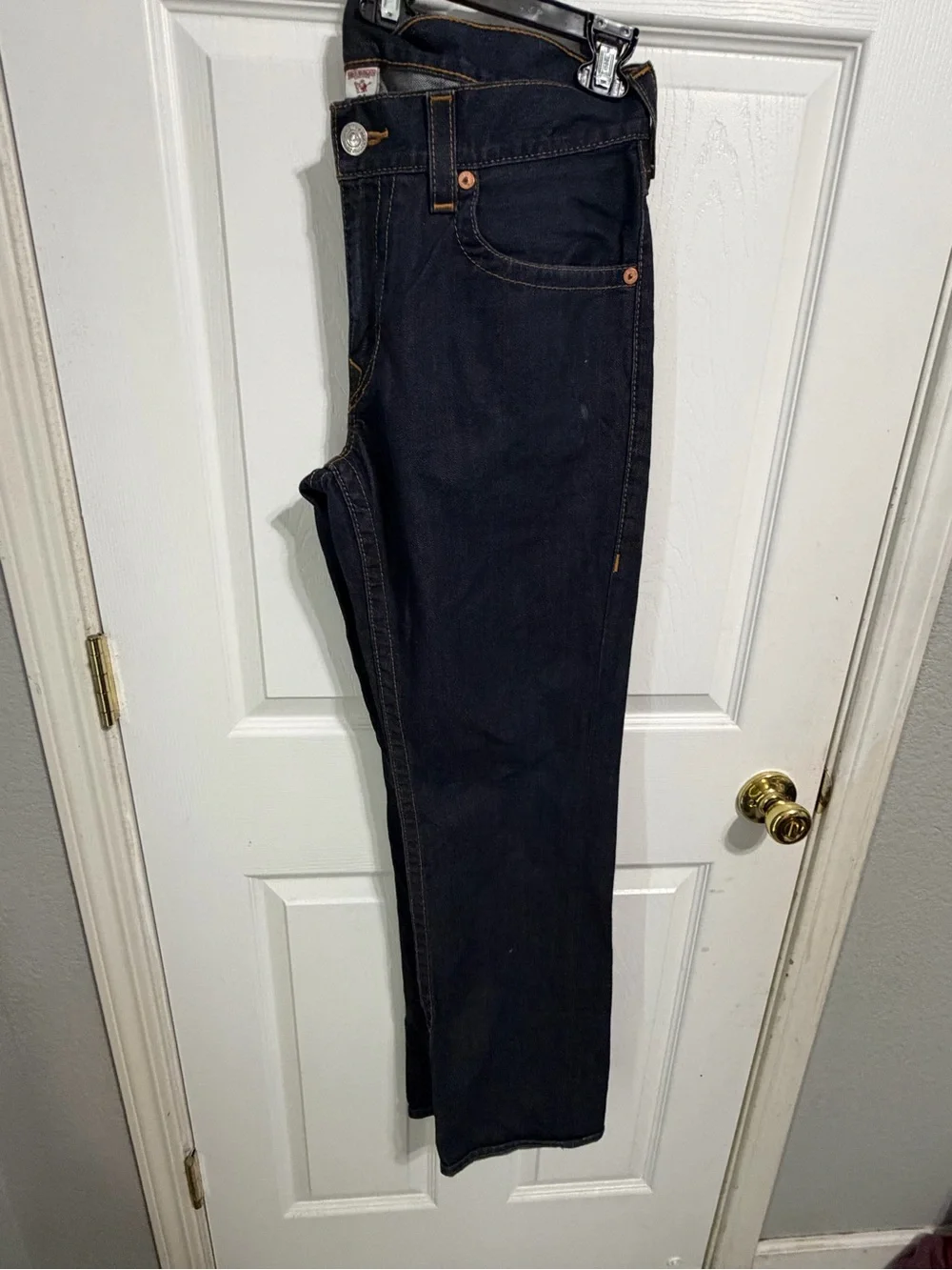 True Religion Men's Straight Jeans in Dark Indigo
